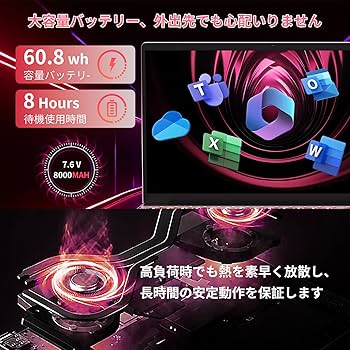 Amazon.co.jp: ノートパソコン MS 2024搭載 有線マウス付き